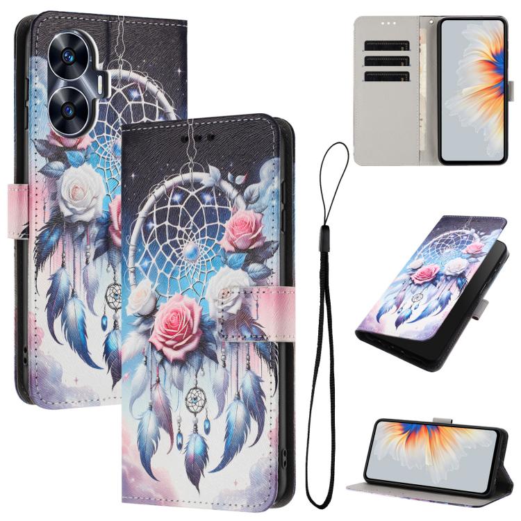 Color Drawing Pattern Leather Phone Case, For Realme C53 / Narzo N53 / C51, For Realme C65 4G, For Realme C55