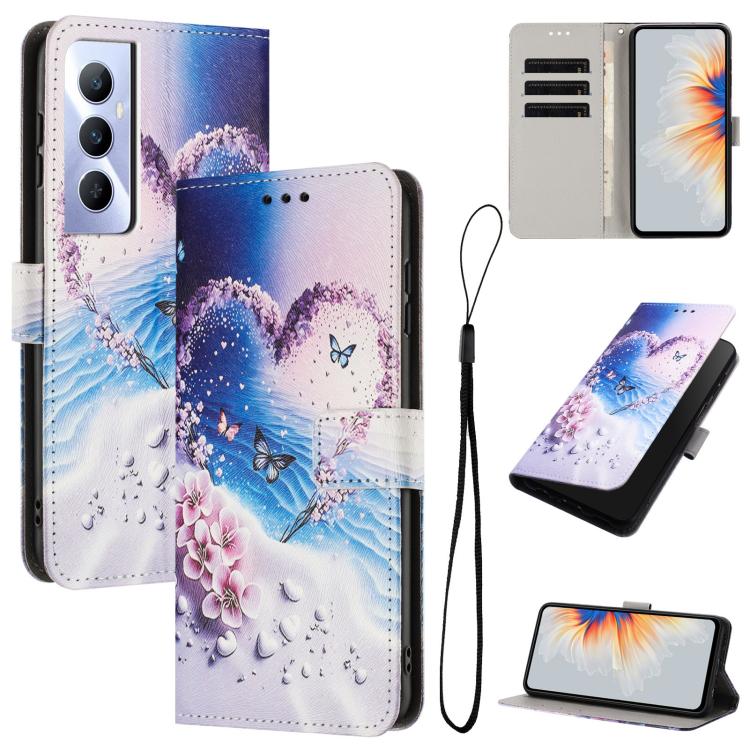 Color Drawing Pattern Leather Phone Case, For Realme C53 / Narzo N53 / C51, For Realme C65 4G, For Realme C55