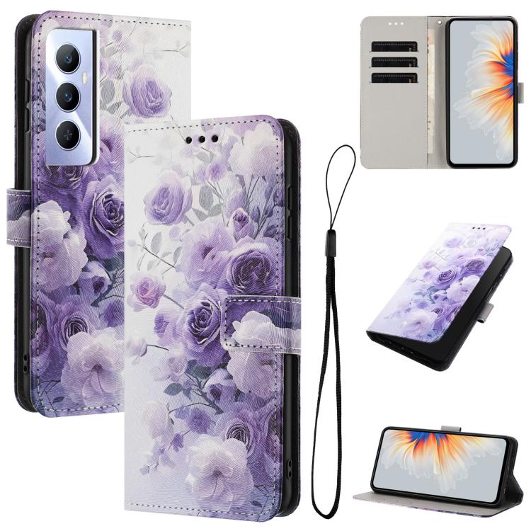 Color Drawing Pattern Leather Phone Case, For Realme C53 / Narzo N53 / C51, For Realme C65 4G, For Realme C55