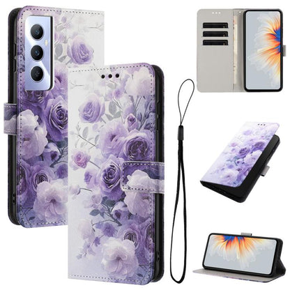 Color Drawing Pattern Leather Phone Case, For Realme C53 / Narzo N53 / C51, For Realme C65 4G, For Realme C55