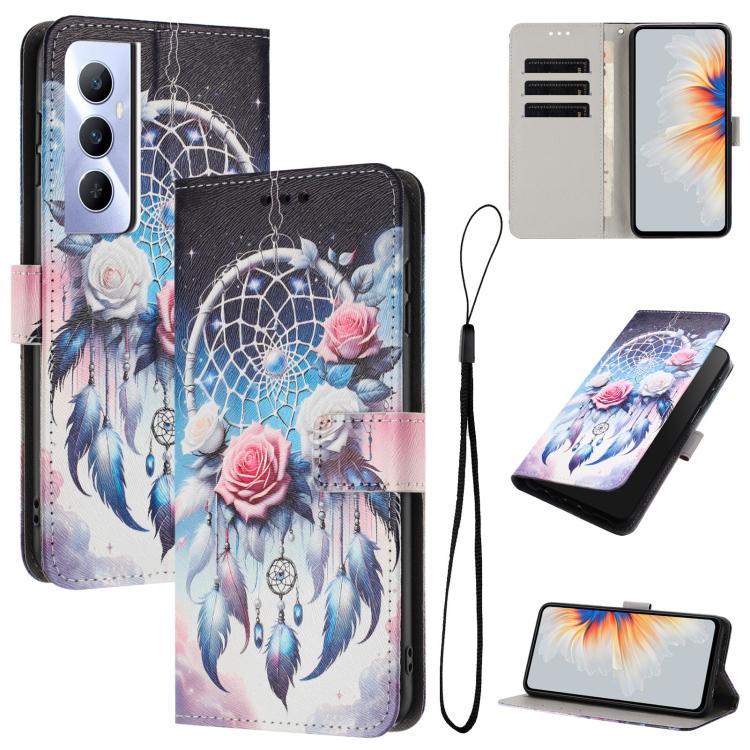 Color Drawing Pattern Leather Phone Case, For Realme C53 / Narzo N53 / C51, For Realme C65 4G, For Realme C55
