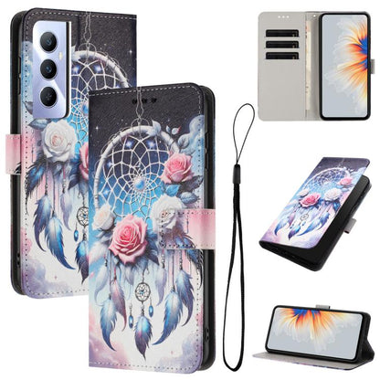 Color Drawing Pattern Leather Phone Case, For Realme C53 / Narzo N53 / C51, For Realme C65 4G, For Realme C55