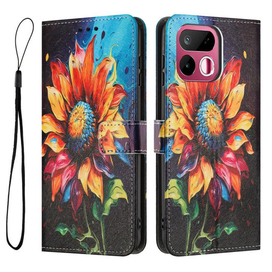 Color Drawing Pattern Leather Phone Case, For Realme 16T 5G, For Realme C100 / C100i / C100x 4G, For Realme P4 Power 5G, For Realme 16 5G, For Realme 16 Pro+ 5G, For Realme 16 Pro 5G, For Realme C85 5G / 15x 5G India, For Realme C85 Pro 4G, For Realme ...