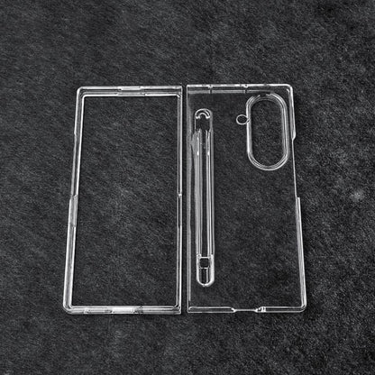 Transparent Two-stage PC Phone Case with Pen Slot, For Galaxy Z Fold8 Ultra 5G, For Samsung Galaxy Z Fold7 5G