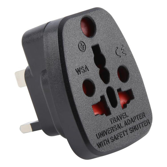 WSA-7 UK Plug Global Travel Universal Adapter with Safety Shutter, WSA-7