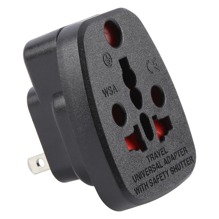 WSA-6 US / JP Plug Global Travel Universal Adapter with Safety Shutter, WSA-6