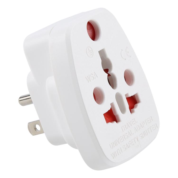 WSA-6 US / JP Plug Global Travel Universal Adapter with Safety Shutter, WSA-6