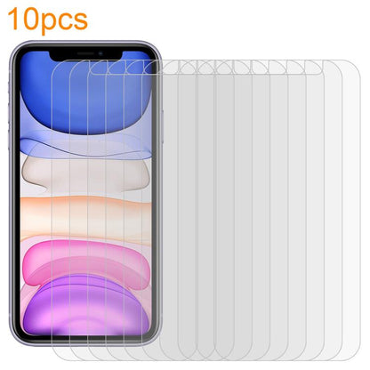 10pcs xDfind 0.26mm 9H 2.5D Middle Aluminum Tempered Glass Film, For iPhone 17e / 16e / 13 / 13 Pro, For iPhone 16 Pro Max, For iPhone 16 Pro, For iPhone 16 Plus, For iPhone 16, For iPhone 15 Plus / 15 Pro Max, For iPhone 15 / 15 Pro, For iPhone 14 Plu...