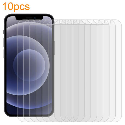 10pcs xDfind 0.26mm 9H 2.5D Middle Aluminum Tempered Glass Film, For iPhone 17e / 16e / 13 / 13 Pro, For iPhone 16 Pro Max, For iPhone 16 Pro, For iPhone 16 Plus, For iPhone 16, For iPhone 15 Plus / 15 Pro Max, For iPhone 15 / 15 Pro, For iPhone 14 Plu...