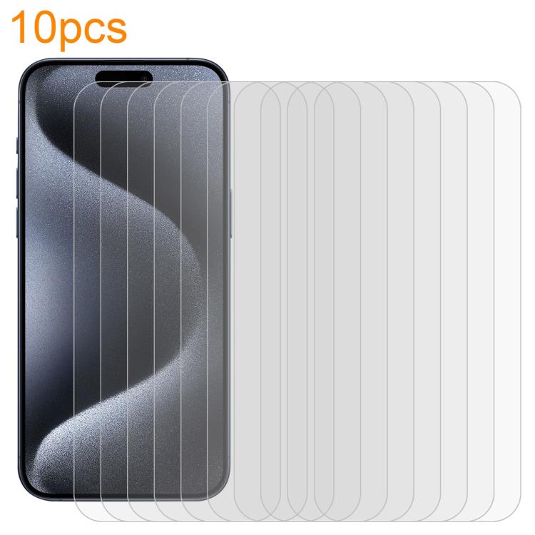 10pcs xDfind 0.26mm 9H 2.5D Middle Aluminum Tempered Glass Film, For iPhone 17e / 16e / 13 / 13 Pro, For iPhone 16 Pro Max, For iPhone 16 Pro, For iPhone 16 Plus, For iPhone 16, For iPhone 15 Plus / 15 Pro Max, For iPhone 15 / 15 Pro, For iPhone 14 Plu...