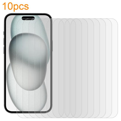 10pcs xDfind 0.26mm 9H 2.5D Middle Aluminum Tempered Glass Film, For iPhone 17e / 16e / 13 / 13 Pro, For iPhone 16 Pro Max, For iPhone 16 Pro, For iPhone 16 Plus, For iPhone 16, For iPhone 15 Plus / 15 Pro Max, For iPhone 15 / 15 Pro, For iPhone 14 Plu...