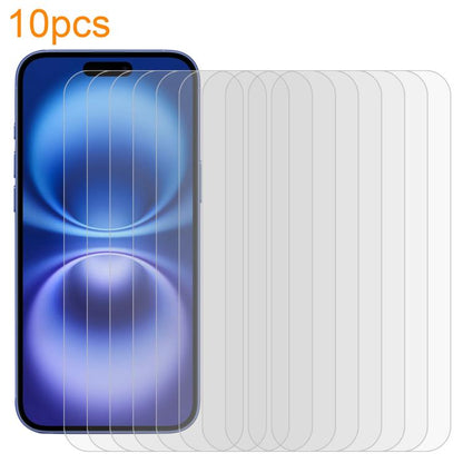 10pcs xDfind 0.26mm 9H 2.5D Middle Aluminum Tempered Glass Film, For iPhone 17e / 16e / 13 / 13 Pro, For iPhone 16 Pro Max, For iPhone 16 Pro, For iPhone 16 Plus, For iPhone 16, For iPhone 15 Plus / 15 Pro Max, For iPhone 15 / 15 Pro, For iPhone 14 Plu...