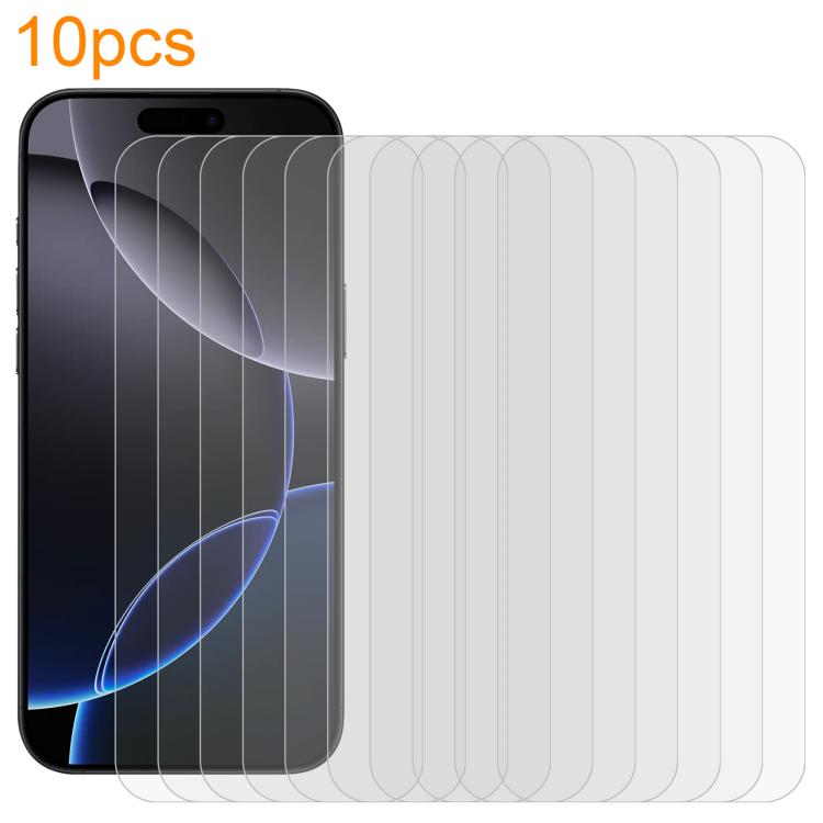 10pcs xDfind 0.26mm 9H 2.5D Middle Aluminum Tempered Glass Film, For iPhone 17e / 16e / 13 / 13 Pro, For iPhone 16 Pro Max, For iPhone 16 Pro, For iPhone 16 Plus, For iPhone 16, For iPhone 15 Plus / 15 Pro Max, For iPhone 15 / 15 Pro, For iPhone 14 Plu...