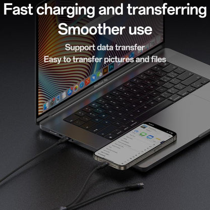 Yesido CA90 100W USB-C / Type-C to 8 Pin, Type-C 2 in 1 Charging Cable