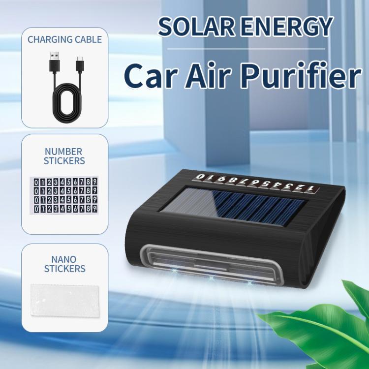 Solar Energy Car Air Purifier with Number Plate, Solar Energy Air Purifier
