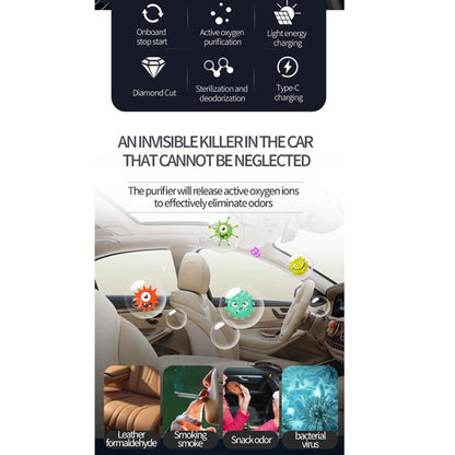 Solar Energy Car Air Purifier with Number Plate, Solar Energy Air Purifier