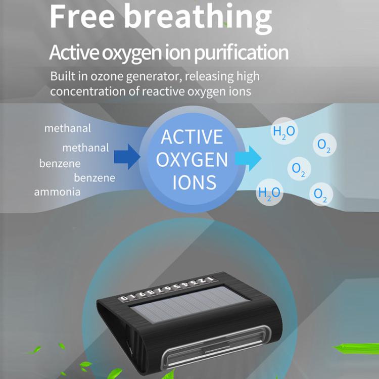 Solar Energy Car Air Purifier with Number Plate, Solar Energy Air Purifier