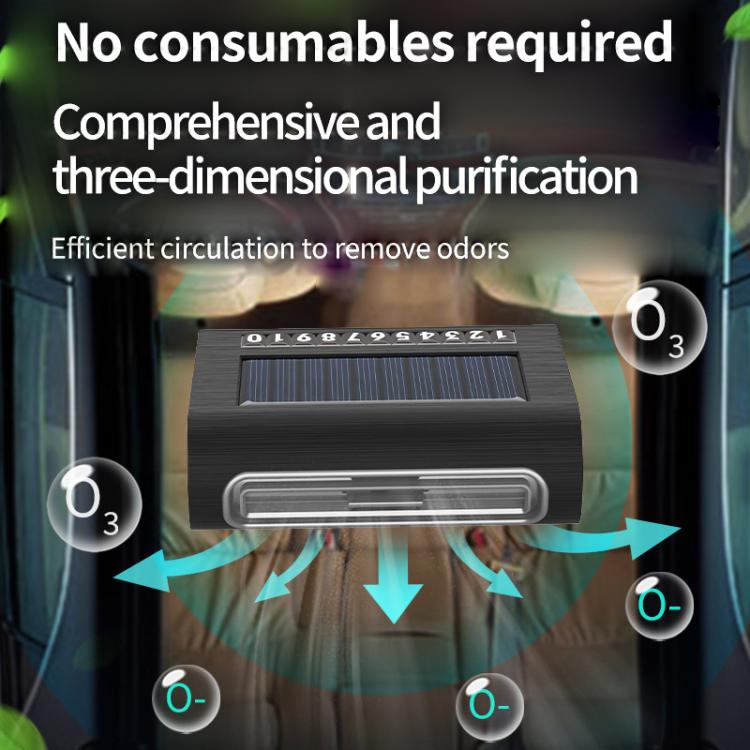 Solar Energy Car Air Purifier with Number Plate, Solar Energy Air Purifier