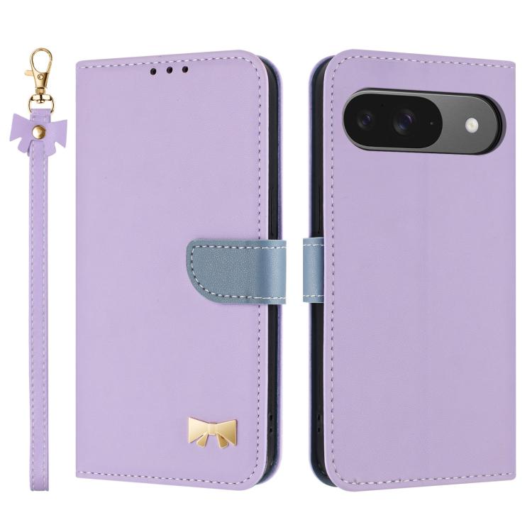 Metal Bow Leather Phone Case with Hand Strap, For Google Pixel 11 Pro XL, For Google Pixel 11 / 11 Pro, For Google Pixel 10a, For Google Pixel 10 Pro XL / 9 Pro XL, For Google Pixel 10 Pro / 9 Pro, For Google Pixel 9a, For Google Pixel 8a              ...