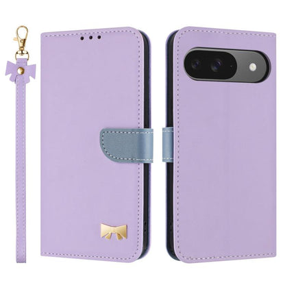 Metal Bow Leather Phone Case with Hand Strap, For Google Pixel 11 Pro XL, For Google Pixel 11 / 11 Pro, For Google Pixel 10a, For Google Pixel 10 Pro XL / 9 Pro XL, For Google Pixel 10 Pro / 9 Pro, For Google Pixel 9a, For Google Pixel 8a              ...