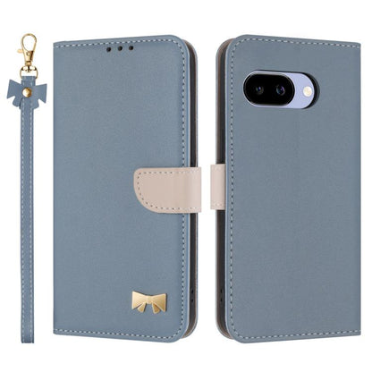 Metal Bow Leather Phone Case with Hand Strap, For Google Pixel 11 Pro XL, For Google Pixel 11 / 11 Pro, For Google Pixel 10a, For Google Pixel 10 Pro XL / 9 Pro XL, For Google Pixel 10 Pro / 9 Pro, For Google Pixel 9a, For Google Pixel 8a              ...