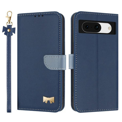 Metal Bow Leather Phone Case with Hand Strap, For Google Pixel 11 Pro XL, For Google Pixel 11 / 11 Pro, For Google Pixel 10a, For Google Pixel 10 Pro XL / 9 Pro XL, For Google Pixel 10 Pro / 9 Pro, For Google Pixel 9a, For Google Pixel 8a              ...