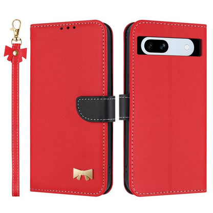 Metal Bow Leather Phone Case with Hand Strap, For Google Pixel 11 Pro XL, For Google Pixel 11 / 11 Pro, For Google Pixel 10a, For Google Pixel 10 Pro XL / 9 Pro XL, For Google Pixel 10 Pro / 9 Pro, For Google Pixel 9a, For Google Pixel 8a              ...