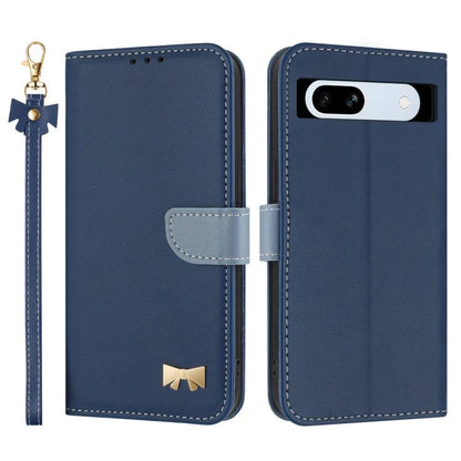 Metal Bow Leather Phone Case with Hand Strap, For Google Pixel 11 Pro XL, For Google Pixel 11 / 11 Pro, For Google Pixel 10a, For Google Pixel 10 Pro XL / 9 Pro XL, For Google Pixel 10 Pro / 9 Pro, For Google Pixel 9a, For Google Pixel 8a              ...