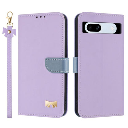 Metal Bow Leather Phone Case with Hand Strap, For Google Pixel 11 Pro XL, For Google Pixel 11 / 11 Pro, For Google Pixel 10a, For Google Pixel 10 Pro XL / 9 Pro XL, For Google Pixel 10 Pro / 9 Pro, For Google Pixel 9a, For Google Pixel 8a              ...