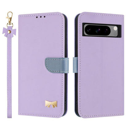 Metal Bow Leather Phone Case with Hand Strap, For Google Pixel 11 Pro XL, For Google Pixel 11 / 11 Pro, For Google Pixel 10a, For Google Pixel 10 Pro XL / 9 Pro XL, For Google Pixel 10 Pro / 9 Pro, For Google Pixel 9a, For Google Pixel 8a              ...