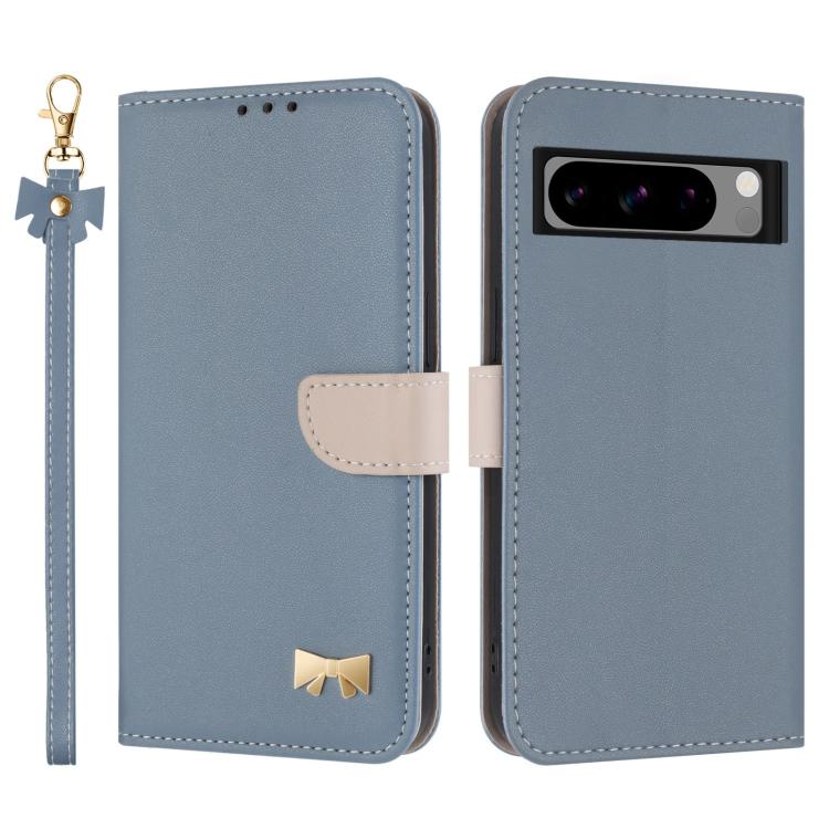 Metal Bow Leather Phone Case with Hand Strap, For Google Pixel 11 Pro XL, For Google Pixel 11 / 11 Pro, For Google Pixel 10a, For Google Pixel 10 Pro XL / 9 Pro XL, For Google Pixel 10 Pro / 9 Pro, For Google Pixel 9a, For Google Pixel 8a              ...