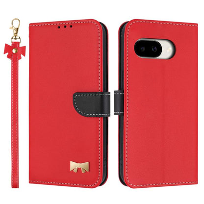 Metal Bow Leather Phone Case with Hand Strap, For Google Pixel 11 Pro XL, For Google Pixel 11 / 11 Pro, For Google Pixel 10a, For Google Pixel 10 Pro XL / 9 Pro XL, For Google Pixel 10 Pro / 9 Pro, For Google Pixel 9a, For Google Pixel 8a              ...