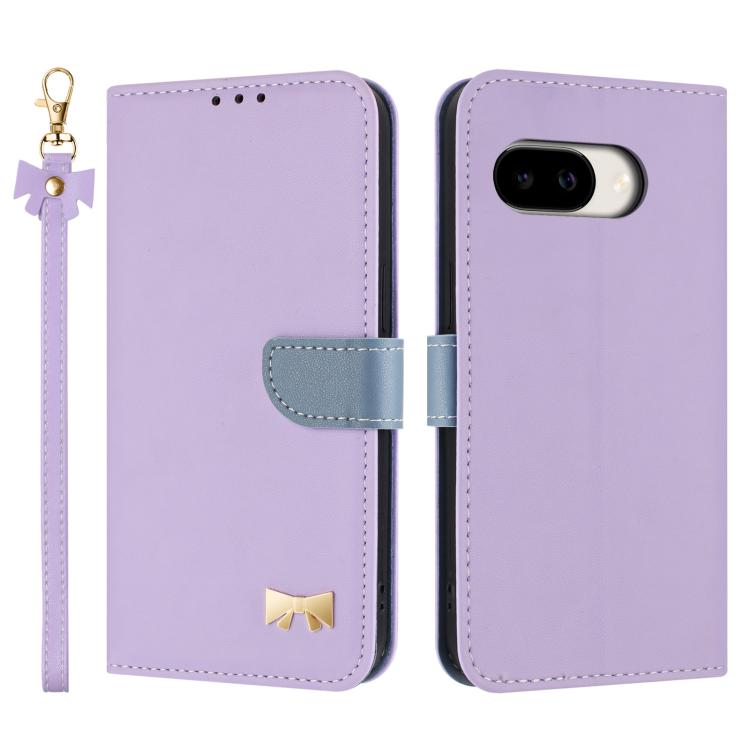 Metal Bow Leather Phone Case with Hand Strap, For Google Pixel 11 Pro XL, For Google Pixel 11 / 11 Pro, For Google Pixel 10a, For Google Pixel 10 Pro XL / 9 Pro XL, For Google Pixel 10 Pro / 9 Pro, For Google Pixel 9a, For Google Pixel 8a              ...
