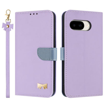 Metal Bow Leather Phone Case with Hand Strap, For Google Pixel 11 Pro XL, For Google Pixel 11 / 11 Pro, For Google Pixel 10a, For Google Pixel 10 Pro XL / 9 Pro XL, For Google Pixel 10 Pro / 9 Pro, For Google Pixel 9a, For Google Pixel 8a              ...