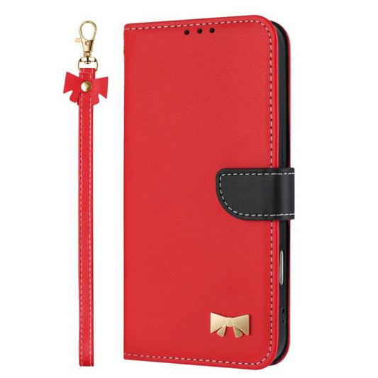 Metal Bow Leather Phone Case with Hand Strap, For Google Pixel 11 Pro XL, For Google Pixel 11 / 11 Pro, For Google Pixel 10a, For Google Pixel 10 Pro XL / 9 Pro XL, For Google Pixel 10 Pro / 9 Pro, For Google Pixel 9a, For Google Pixel 8a              ...