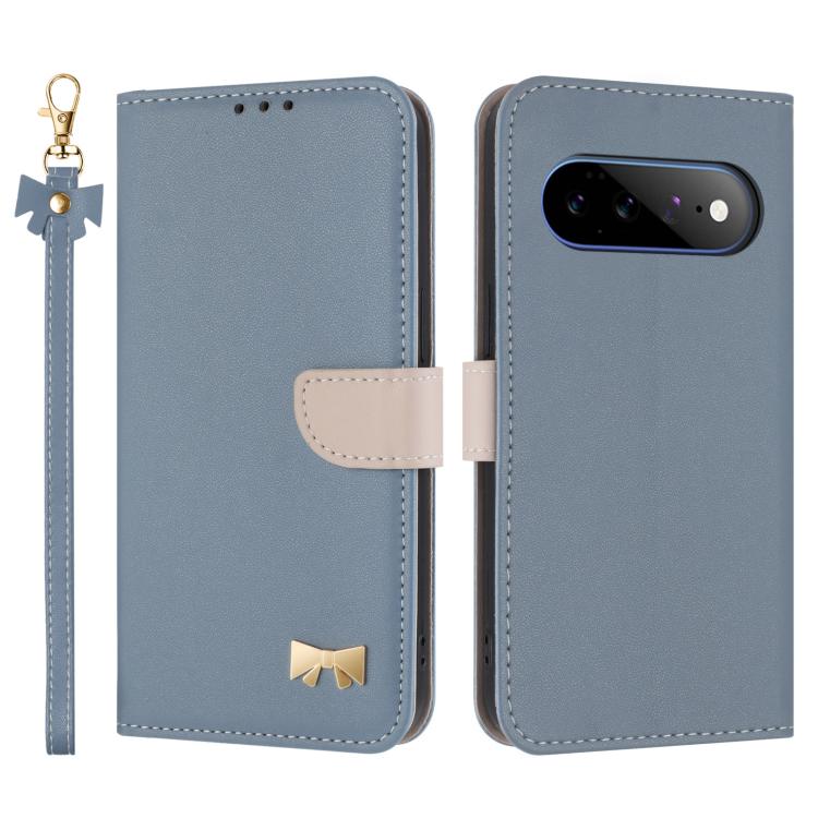 Metal Bow Leather Phone Case with Hand Strap, For Google Pixel 11 Pro XL, For Google Pixel 11 / 11 Pro, For Google Pixel 10a, For Google Pixel 10 Pro XL / 9 Pro XL, For Google Pixel 10 Pro / 9 Pro, For Google Pixel 9a, For Google Pixel 8a              ...