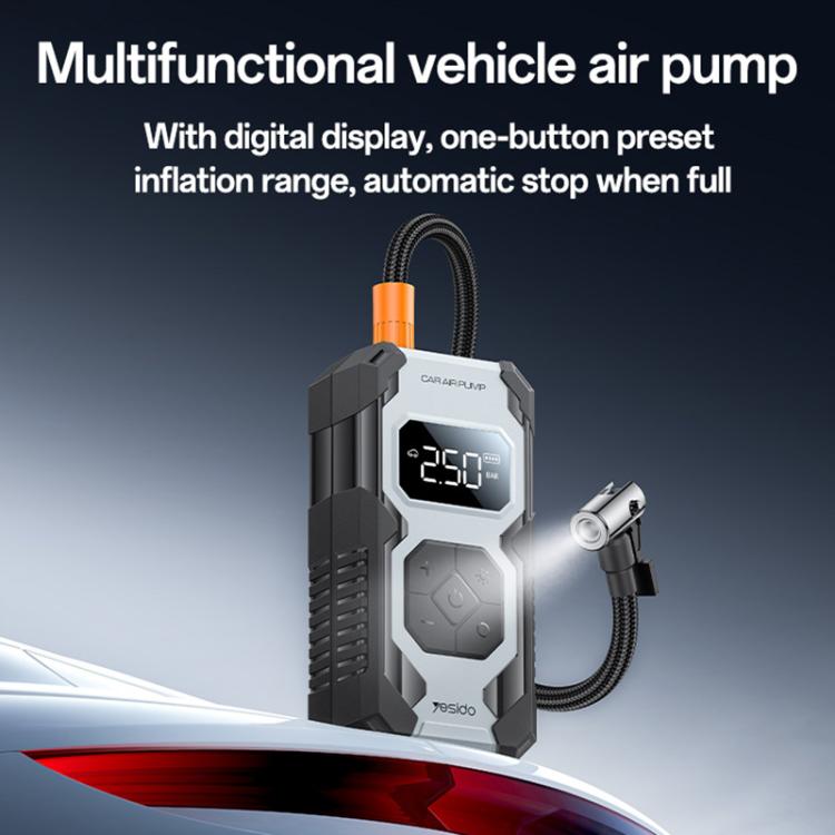 Yesido VC12 7800mAh Multi-function Car Air Pump Car Tires Cordless Tire Inflator, VC12