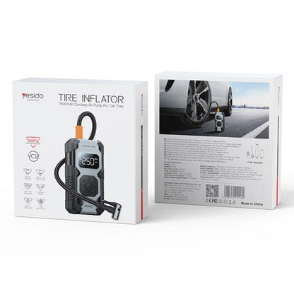 Yesido VC12 7800mAh Multi-function Car Air Pump Car Tires Cordless Tire Inflator, VC12