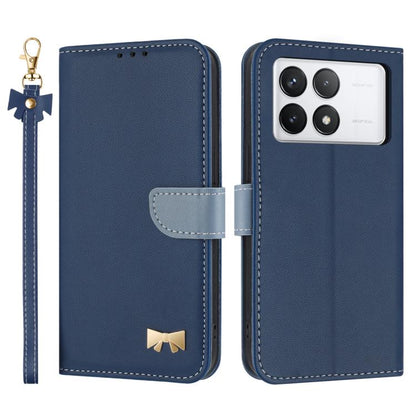 Metal Bow Leather Phone Case with Hand Strap, For Redmi Note 14 Pro 4G Global, For Redmi Note 14 4G 163.25mm, For Redmi 14C 4G / Poco C75, For Redmi Note 14 5G, For Redmi Note 13 4G Global, For Redmi K70 Pro / Poco F6 Pro 5G                            ...