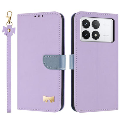 Metal Bow Leather Phone Case with Hand Strap, For Redmi Note 14 Pro 4G Global, For Redmi Note 14 4G 163.25mm, For Redmi 14C 4G / Poco C75, For Redmi Note 14 5G, For Redmi Note 13 4G Global, For Redmi K70 Pro / Poco F6 Pro 5G                            ...