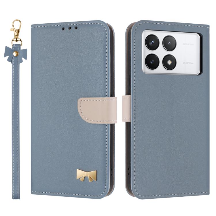 Metal Bow Leather Phone Case with Hand Strap, For Redmi Note 14 Pro 4G Global, For Redmi Note 14 4G 163.25mm, For Redmi 14C 4G / Poco C75, For Redmi Note 14 5G, For Redmi Note 13 4G Global, For Redmi K70 Pro / Poco F6 Pro 5G                            ...