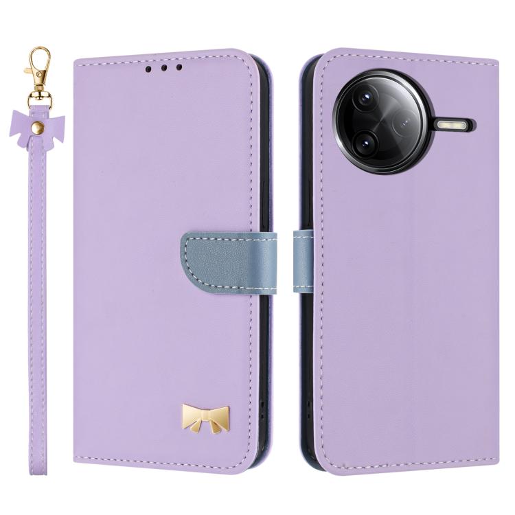 Metal Bow Leather Phone Case with Hand Strap, For Redmi 15a 5G Global, For Redmi Turbo 5 Max 5G / Poco X8 Pro Max 5G, For Redmi Turbo 5 5G / Poco X8 Pro 5G, For Redmi K90 Pro Max / Poco F8 Ultra, For Redmi Note 15 Pro 4G Global 163.2mm                 ...