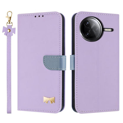 Metal Bow Leather Phone Case with Hand Strap, For Redmi 15a 5G Global, For Redmi Turbo 5 Max 5G / Poco X8 Pro Max 5G, For Redmi Turbo 5 5G / Poco X8 Pro 5G, For Redmi K90 Pro Max / Poco F8 Ultra, For Redmi Note 15 Pro 4G Global 163.2mm                 ...
