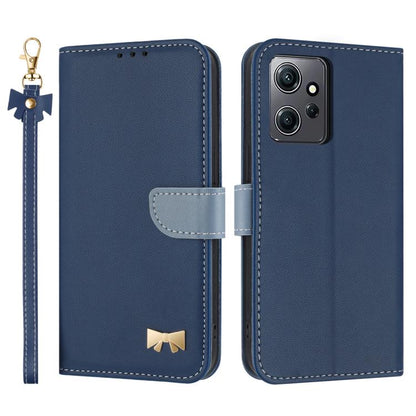 Metal Bow Leather Phone Case with Hand Strap, For Redmi Note 14 Pro 4G Global, For Redmi Note 14 4G 163.25mm, For Redmi 14C 4G / Poco C75, For Redmi Note 14 5G, For Redmi Note 13 4G Global, For Redmi K70 Pro / Poco F6 Pro 5G                            ...