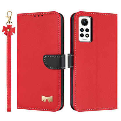 Metal Bow Leather Phone Case with Hand Strap, For Redmi Note 14 Pro 4G Global, For Redmi Note 14 4G 163.25mm, For Redmi 14C 4G / Poco C75, For Redmi Note 14 5G, For Redmi Note 13 4G Global, For Redmi K70 Pro / Poco F6 Pro 5G                            ...