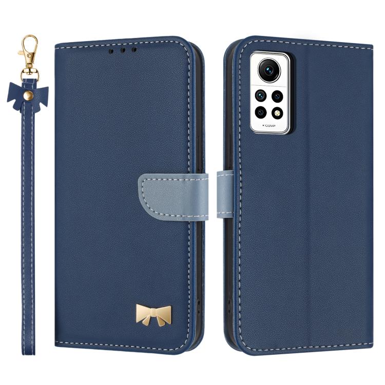 Metal Bow Leather Phone Case with Hand Strap, For Redmi Note 14 Pro 4G Global, For Redmi Note 14 4G 163.25mm, For Redmi 14C 4G / Poco C75, For Redmi Note 14 5G, For Redmi Note 13 4G Global, For Redmi K70 Pro / Poco F6 Pro 5G                            ...