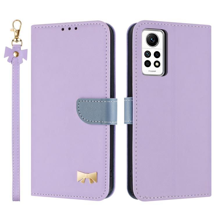 Metal Bow Leather Phone Case with Hand Strap, For Redmi Note 14 Pro 4G Global, For Redmi Note 14 4G 163.25mm, For Redmi 14C 4G / Poco C75, For Redmi Note 14 5G, For Redmi Note 13 4G Global, For Redmi K70 Pro / Poco F6 Pro 5G                            ...