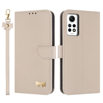 Metal Bow Leather Phone Case with Hand Strap, For Redmi Note 14 Pro 4G Global, For Redmi Note 14 4G 163.25mm, For Redmi 14C 4G / Poco C75, For Redmi Note 14 5G, For Redmi Note 13 4G Global, For Redmi K70 Pro / Poco F6 Pro 5G                            ...