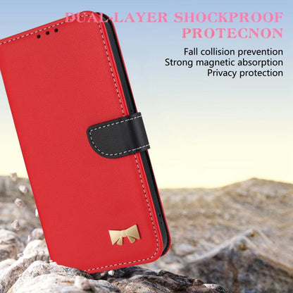 Metal Bow Leather Phone Case with Hand Strap, For Redmi Note 12 Pro+ 5G, For Redmi Note 12 Pro 5G, For Redmi 11A / 12C