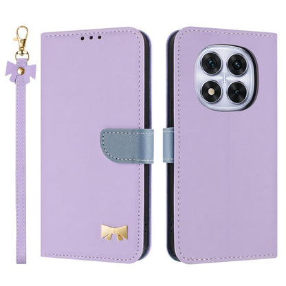 Metal Bow Leather Phone Case with Hand Strap, For Redmi Note 14 Pro 5G / 14 Pro+, For Redmi Turbo 4 Pro / Poco X7 Pro, For Redmi Note 14 Pro 4G Global, For Redmi Note 14 4G 163.25mm, For Redmi 14C 4G / Poco C75, For Redmi Note 14 5G                    ...